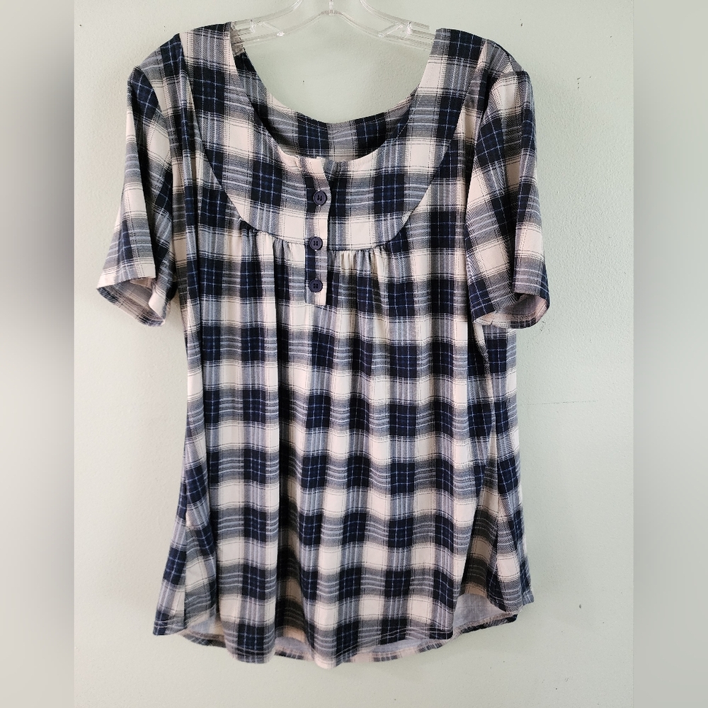 Roselinlin plaid tunic XXL
